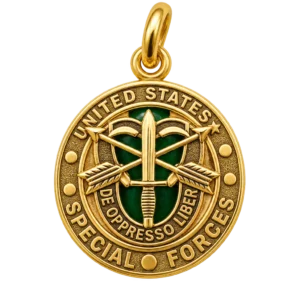 SPECIAL FORCES CREST (WITH GREEN STONE)