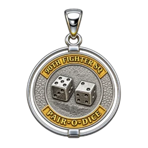 90TH FIGHTER SQ PAIR-O-DICE CREST FLIP COIN